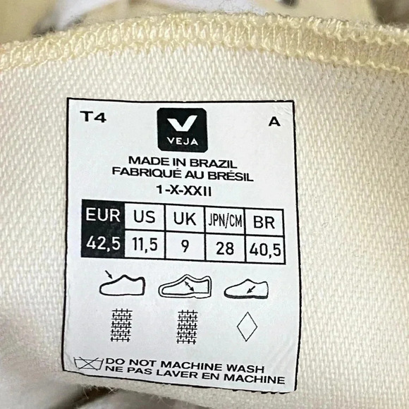 Veja Wata II High Top Sneaker Butter White size 11.5 - RARE! - Picture 10 of 13